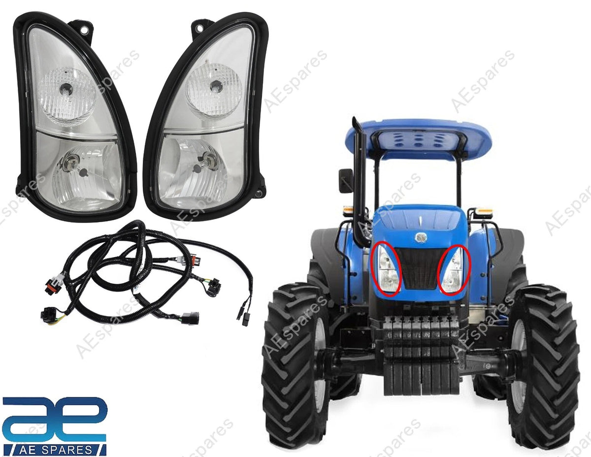 Headlight Set for New Holland TT Series (T5, TT3, TT4, TT47)