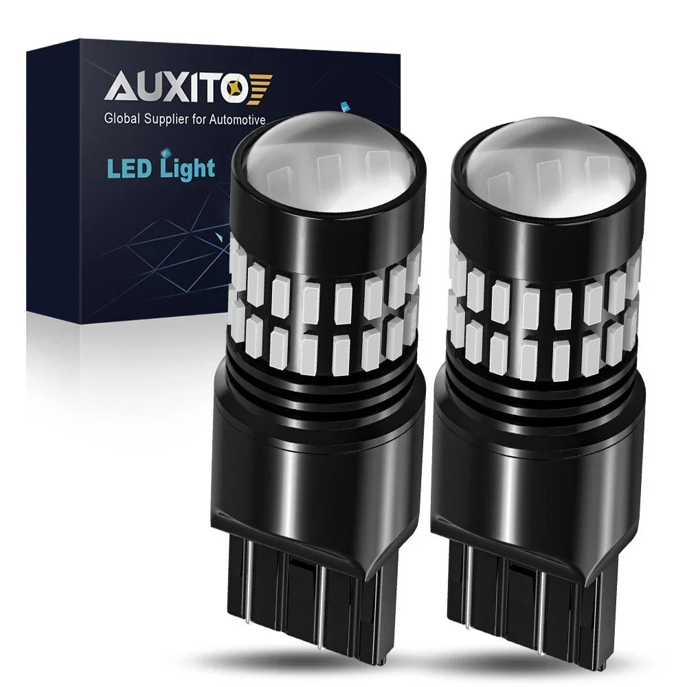 2X AUXITO 7443 7440 LED Strobe Brake Tail Stop Light Bulbs for