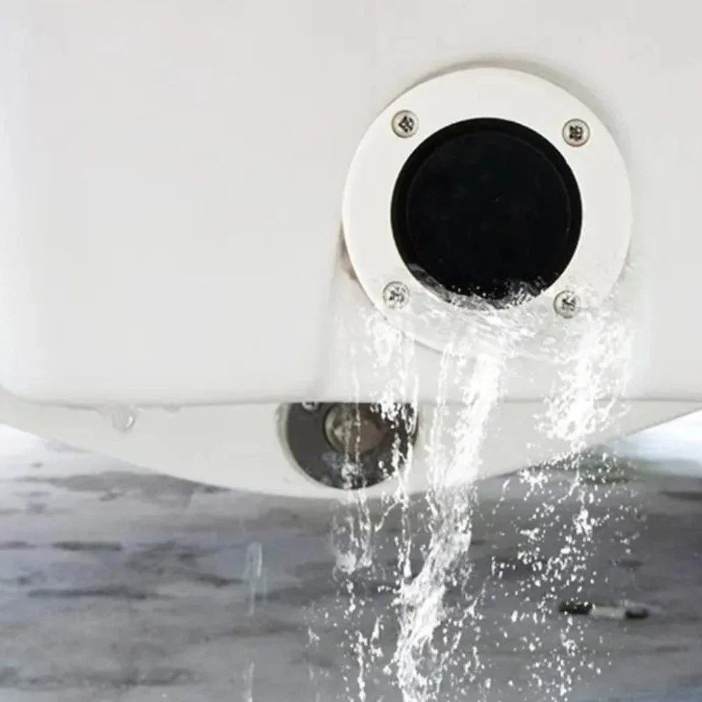 Marine ABS Drain Outlet with One Way Valve for Yacht and Speedboat (N/A)