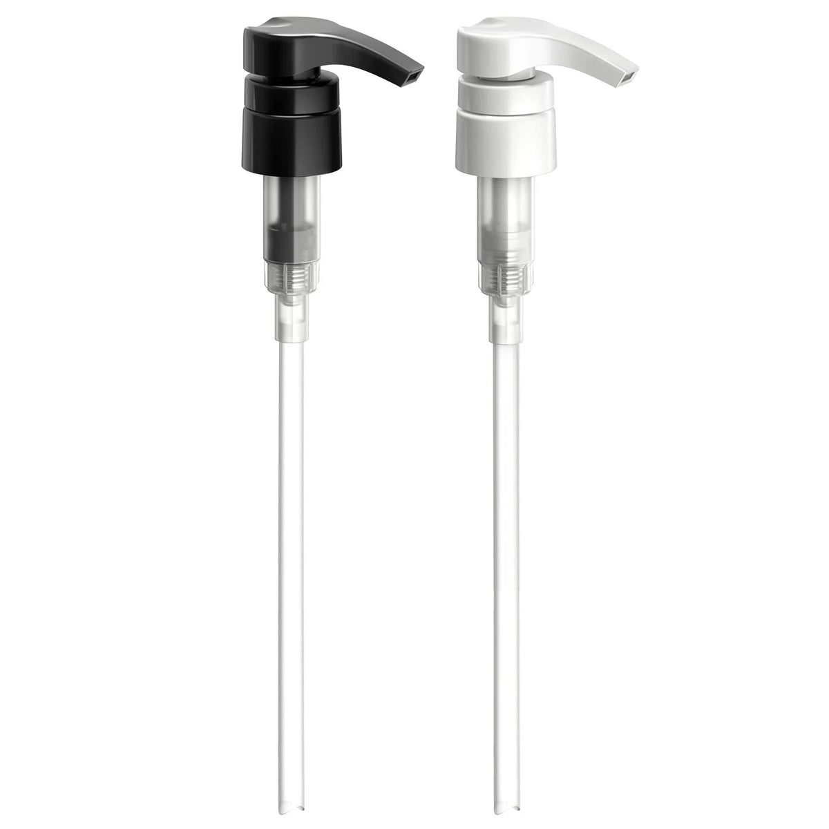 1-Liter Pumps for Shampoo (Pack of 2) - White & Black