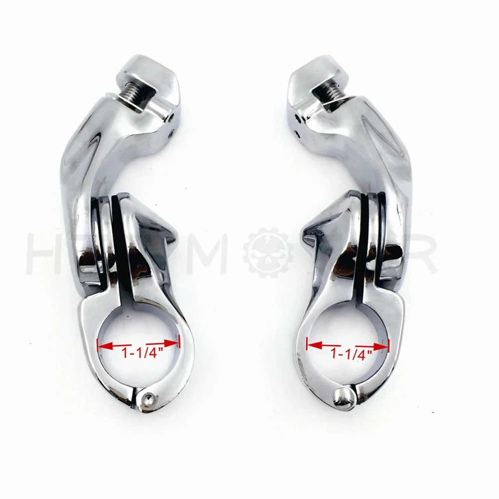 1.25" Highway Short Angled Foot Peg Mounts Kit for Harley Touring