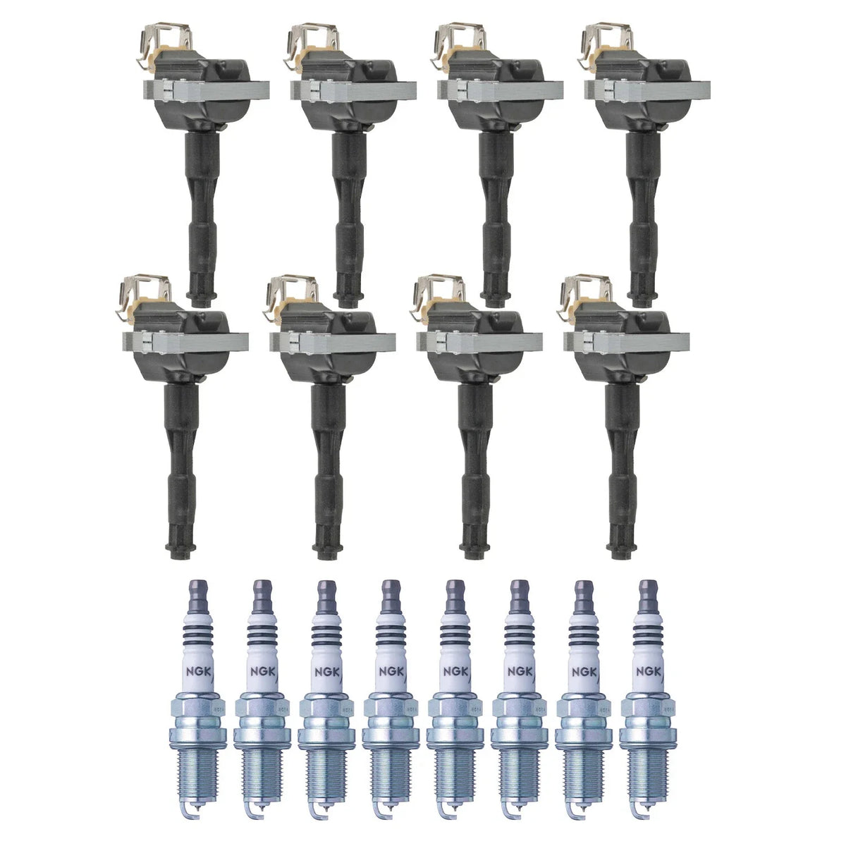 Set of 8 Ignition Coils & Spark Plugs for BMW E32 E34 Audi A6 Quattro V8