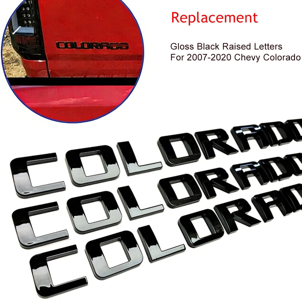 3Pcs Black Side Door Emblems Badge for Colorado (2007–2020)