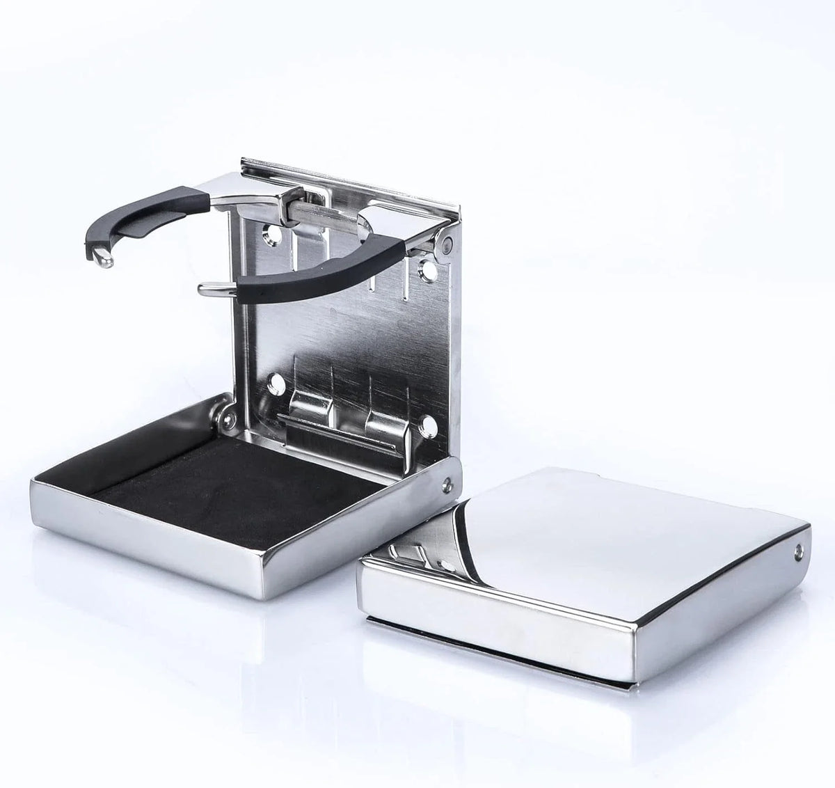 2Pcs Stainless Steel Adjustable Folding Cup Holders for Marine/Boat/RV