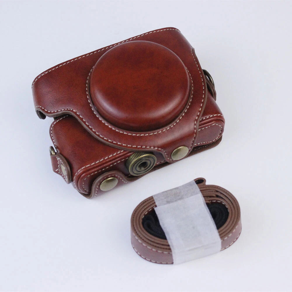 Leather Camera Case Bag Cover for Sony RX100 (Mark II - Mark VII)