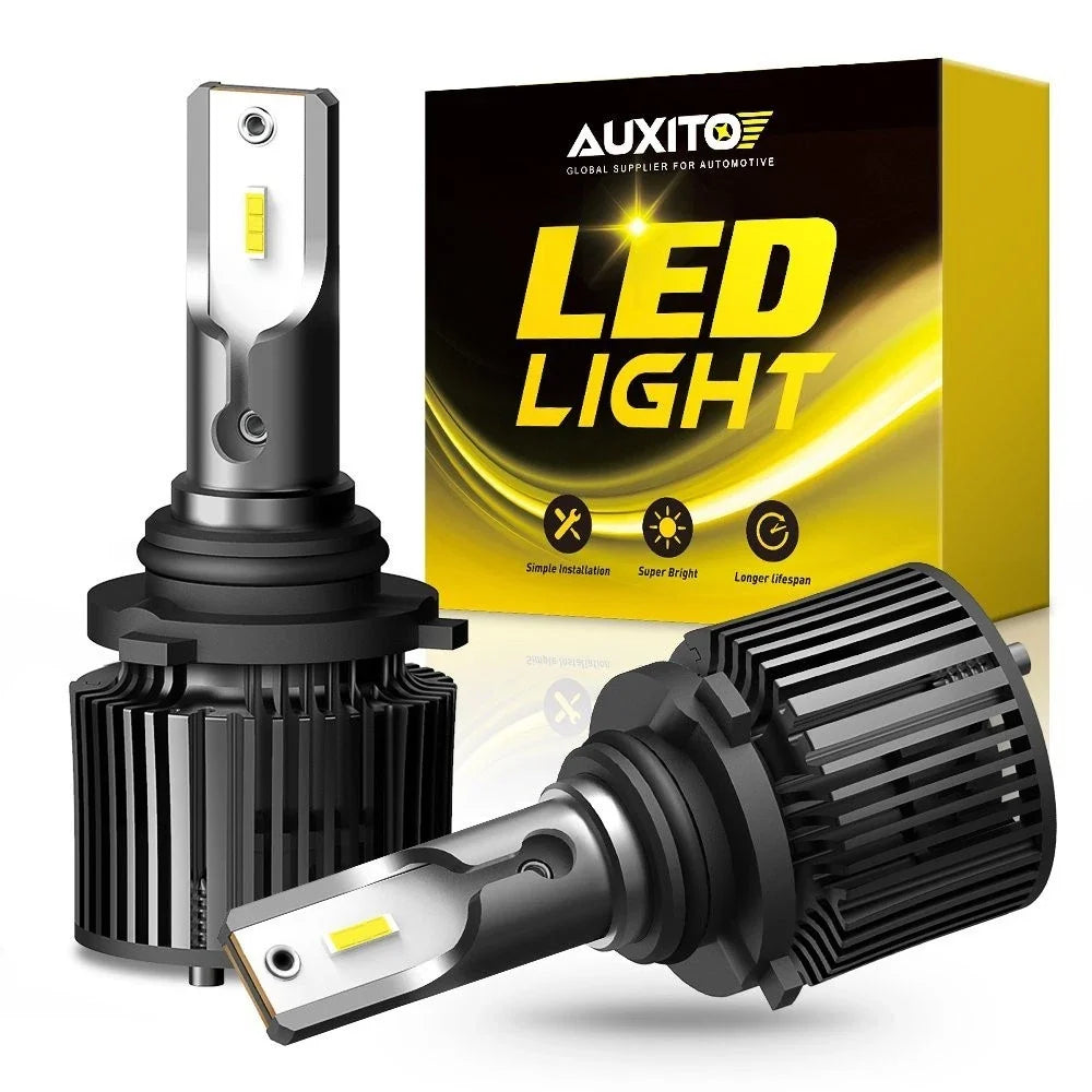2X AUXITO 9006 LED Headlight Bulb for High Low Beam (16000LM, 6000K)