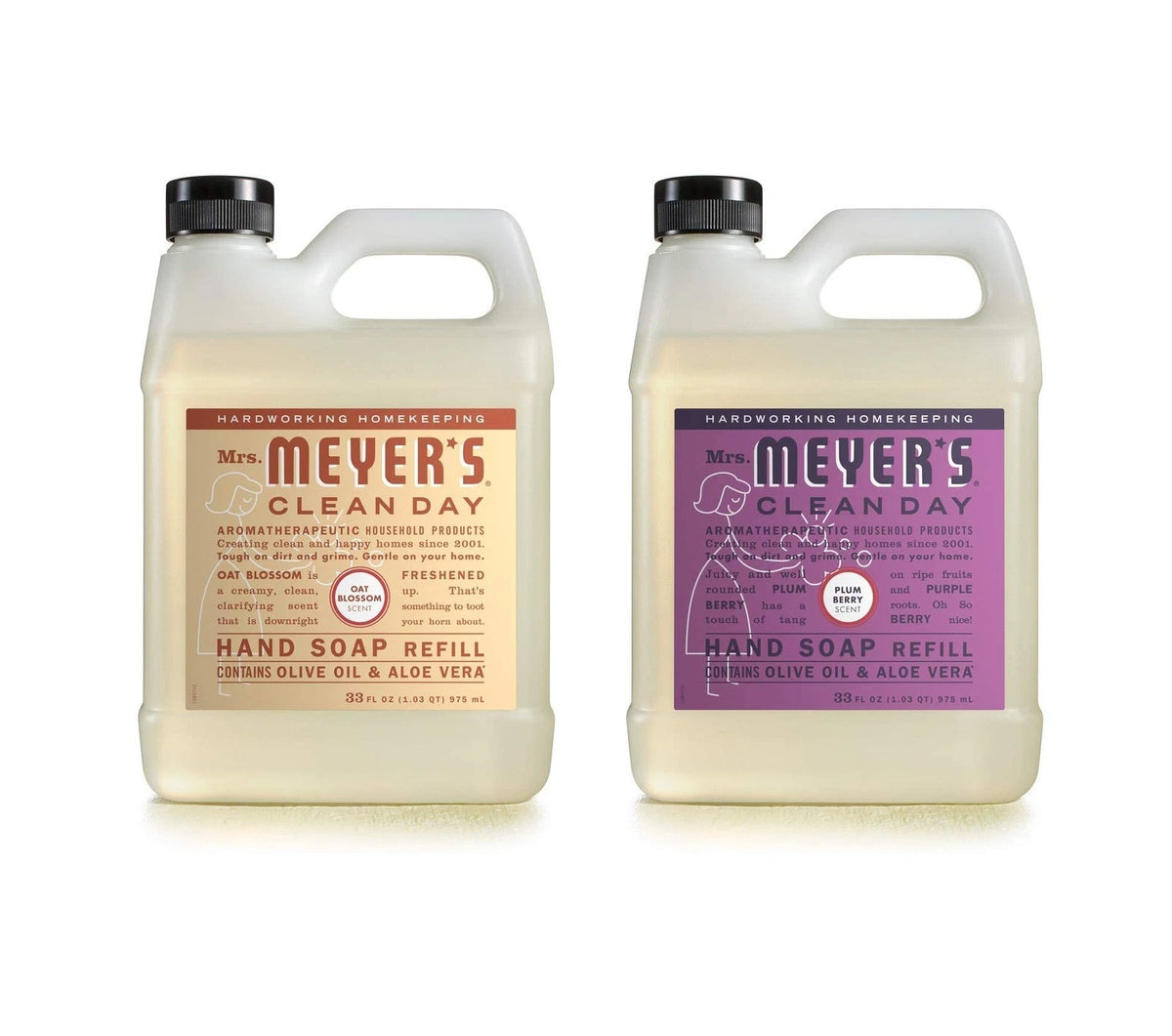 2X Hand Soap Refills for Mrs. Meyer's Oat Blossom (33 FL OZ)