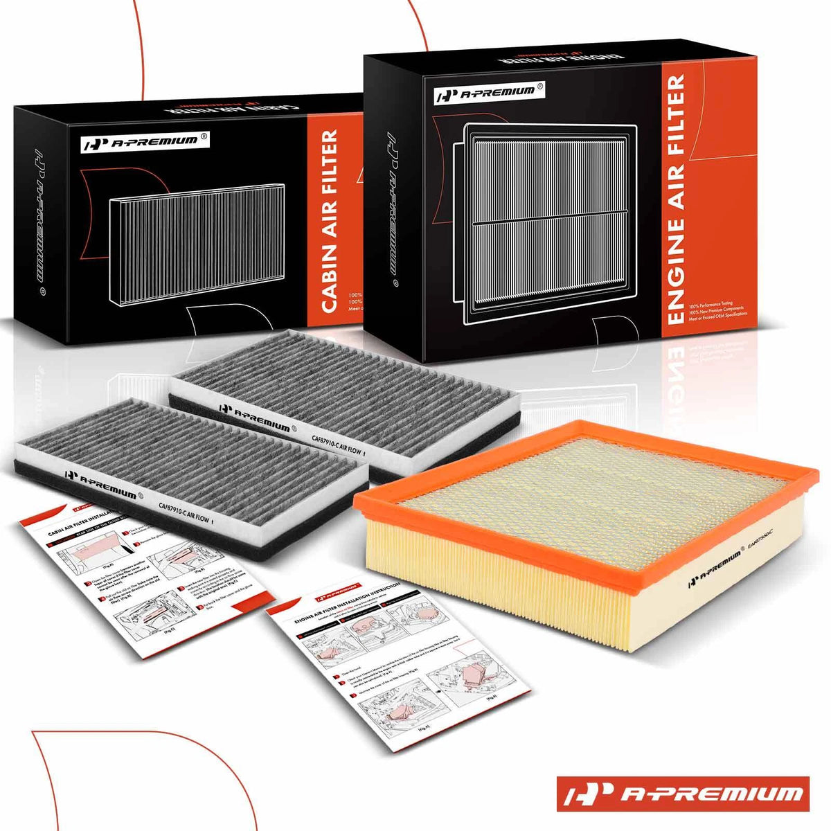 Engine & Cabin Air Filter for Chevy Silverado Suburban GMC Yukon Sierra (A1519C, AF1519, PA5314)