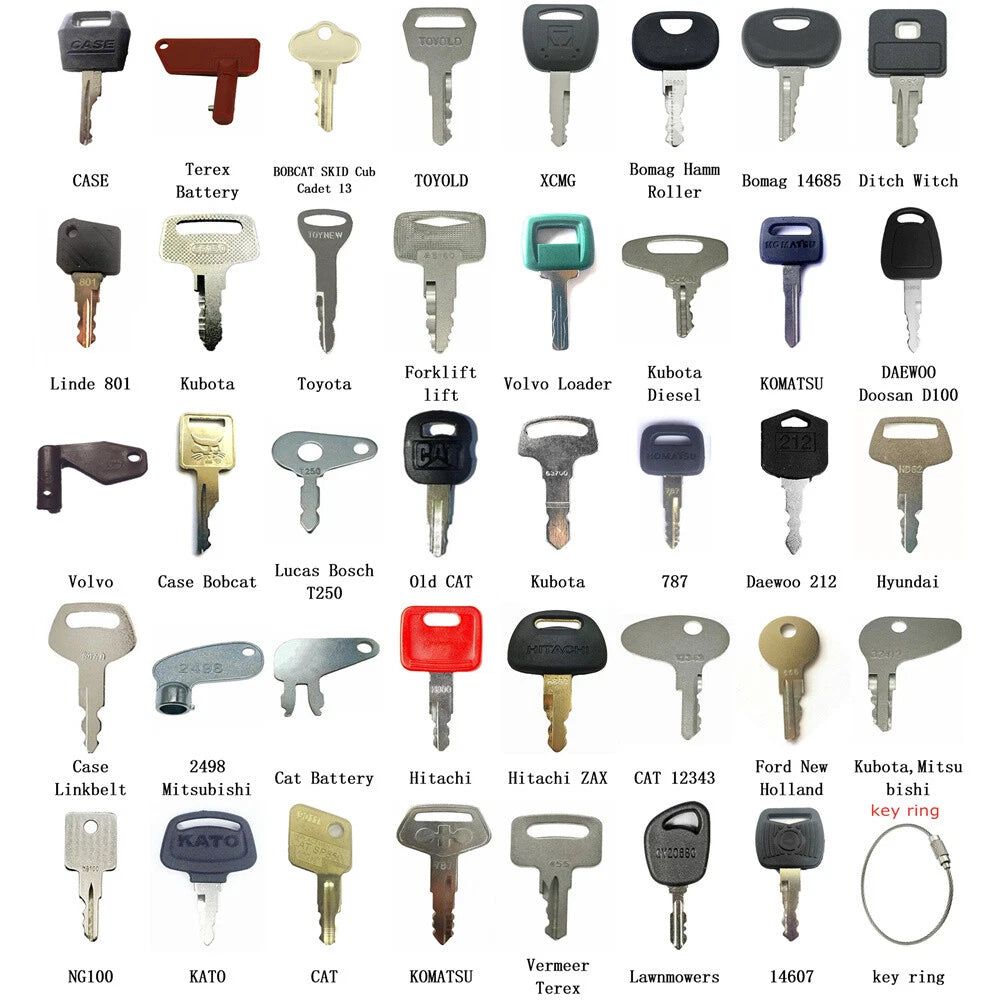 Ignition Key Set for Doosan Daewoo Kubota Volvo