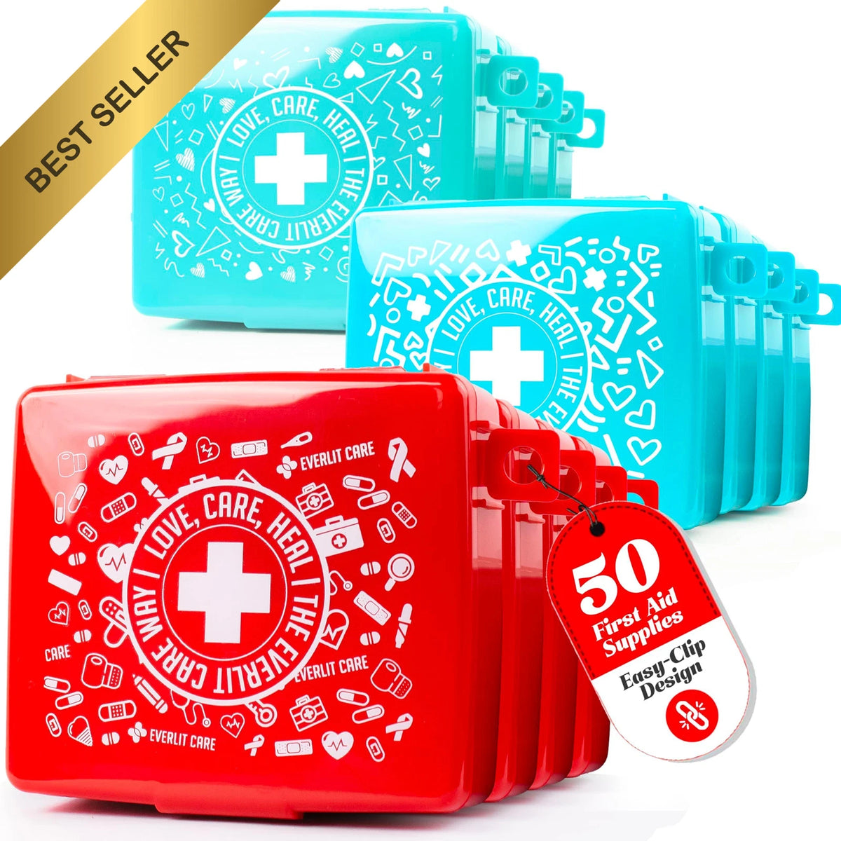 12 Pack Pocket Aid Mini First Aid Kit for Travel Home Emergency