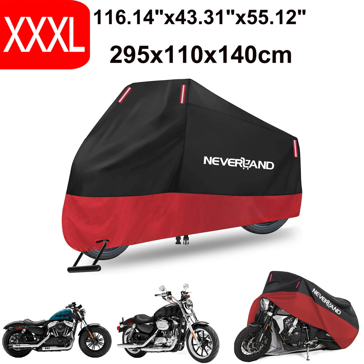 XL Waterproof Motorcycle Cover for Winter Storage - M40-36