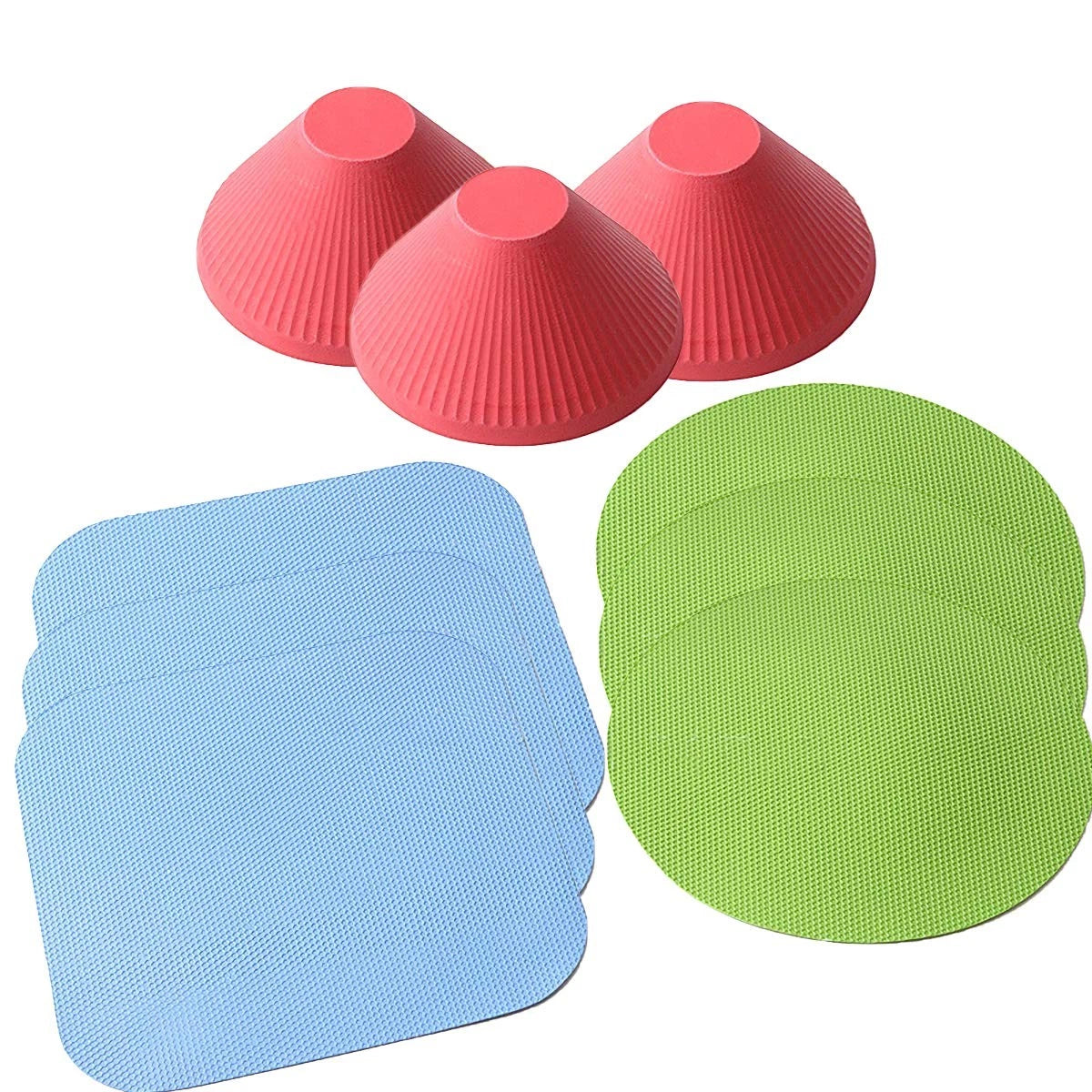 Set of 3 HengKe Jar Grippers - Multi-Purpose Reusable Blue, Red, Green