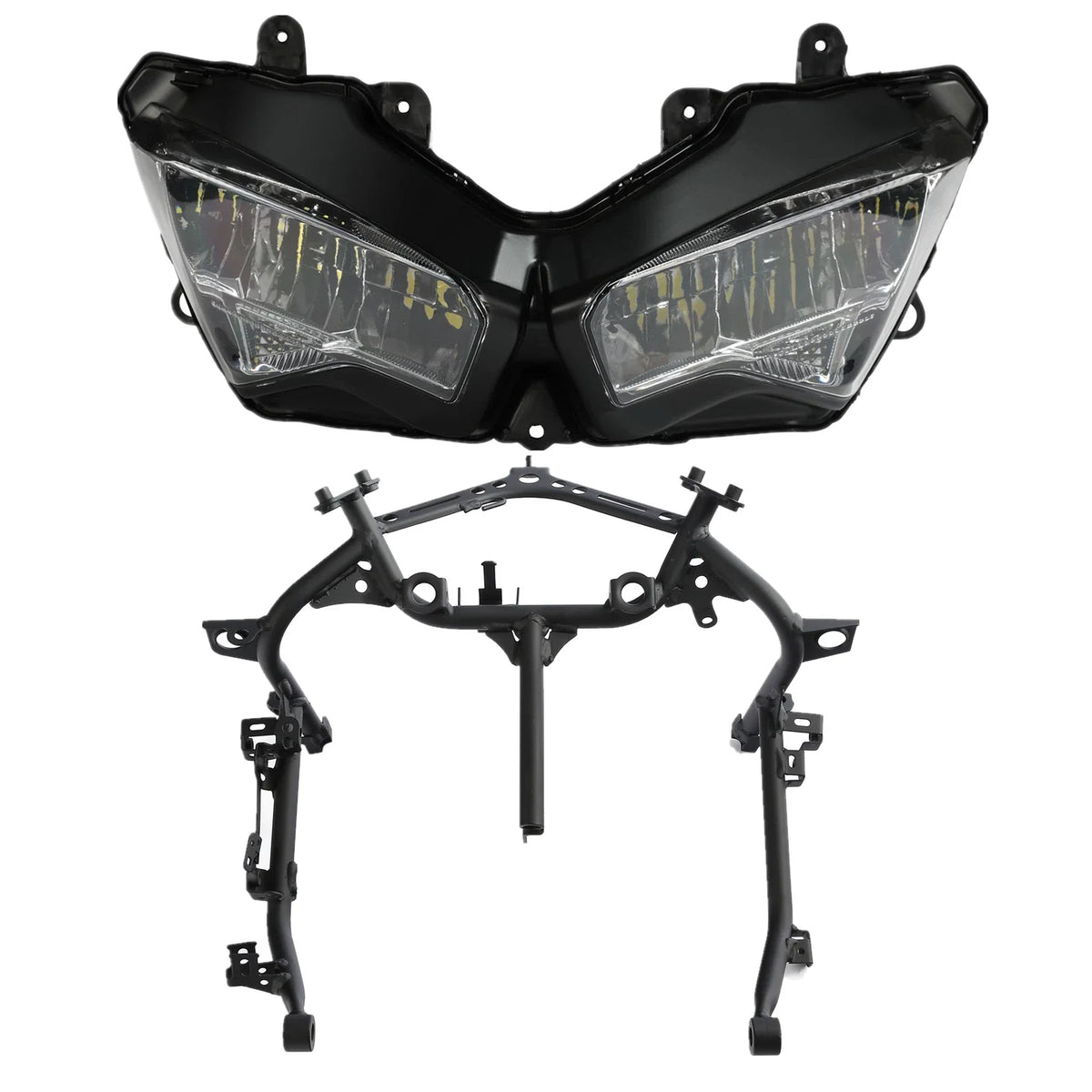LED Headlight Lamp & Stay Fairing Bracket for Kawasaki Ninja 400 (2018–2024)