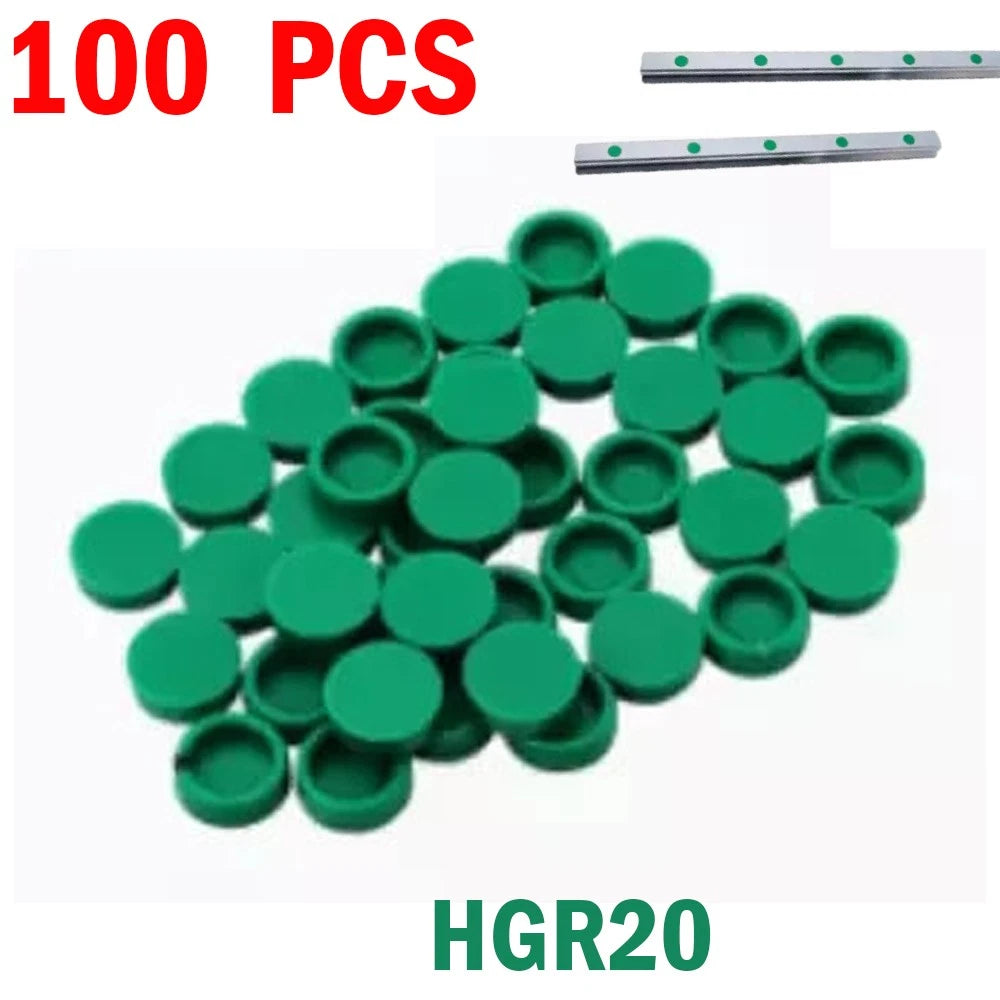 100pcs Linear Guide Rail Dust Cover Caps for HGR20