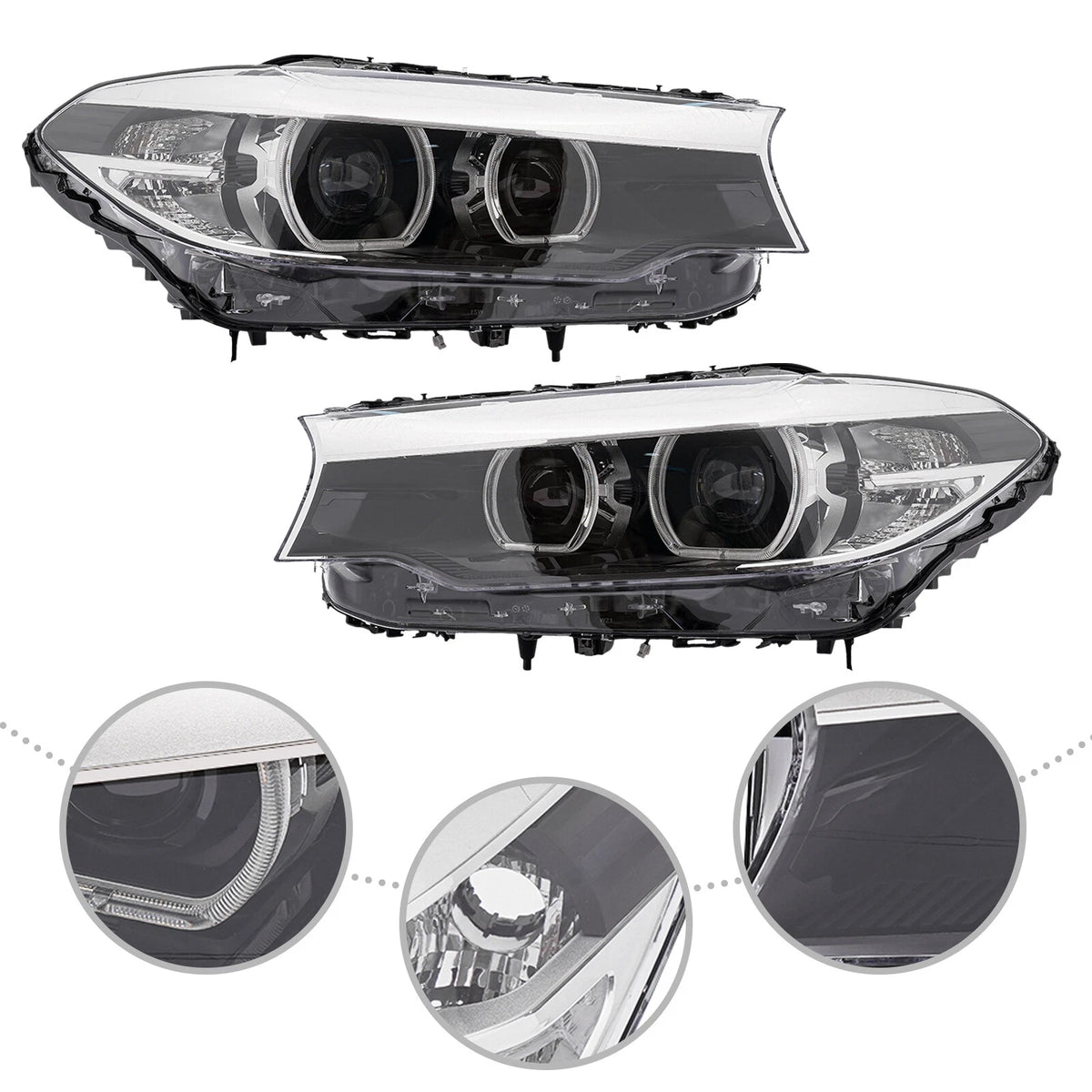 LED Headlights Pair for BMW 5-Series G30 G31 (2017–2020)