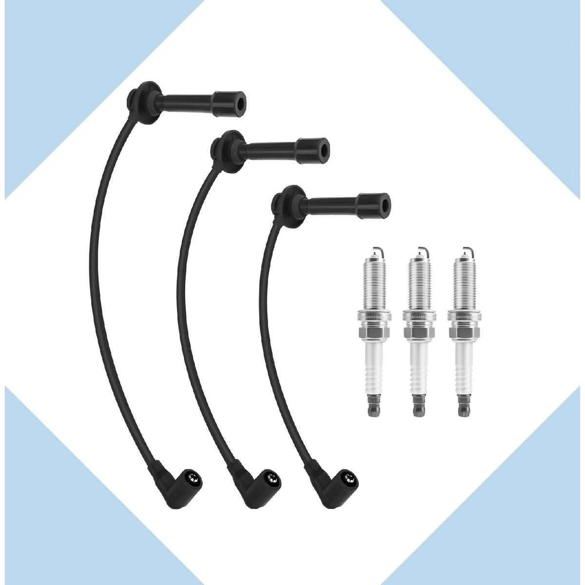 3X Spark Plug Wire Kit for John Deere 825i 825i S4 (2011–2016)