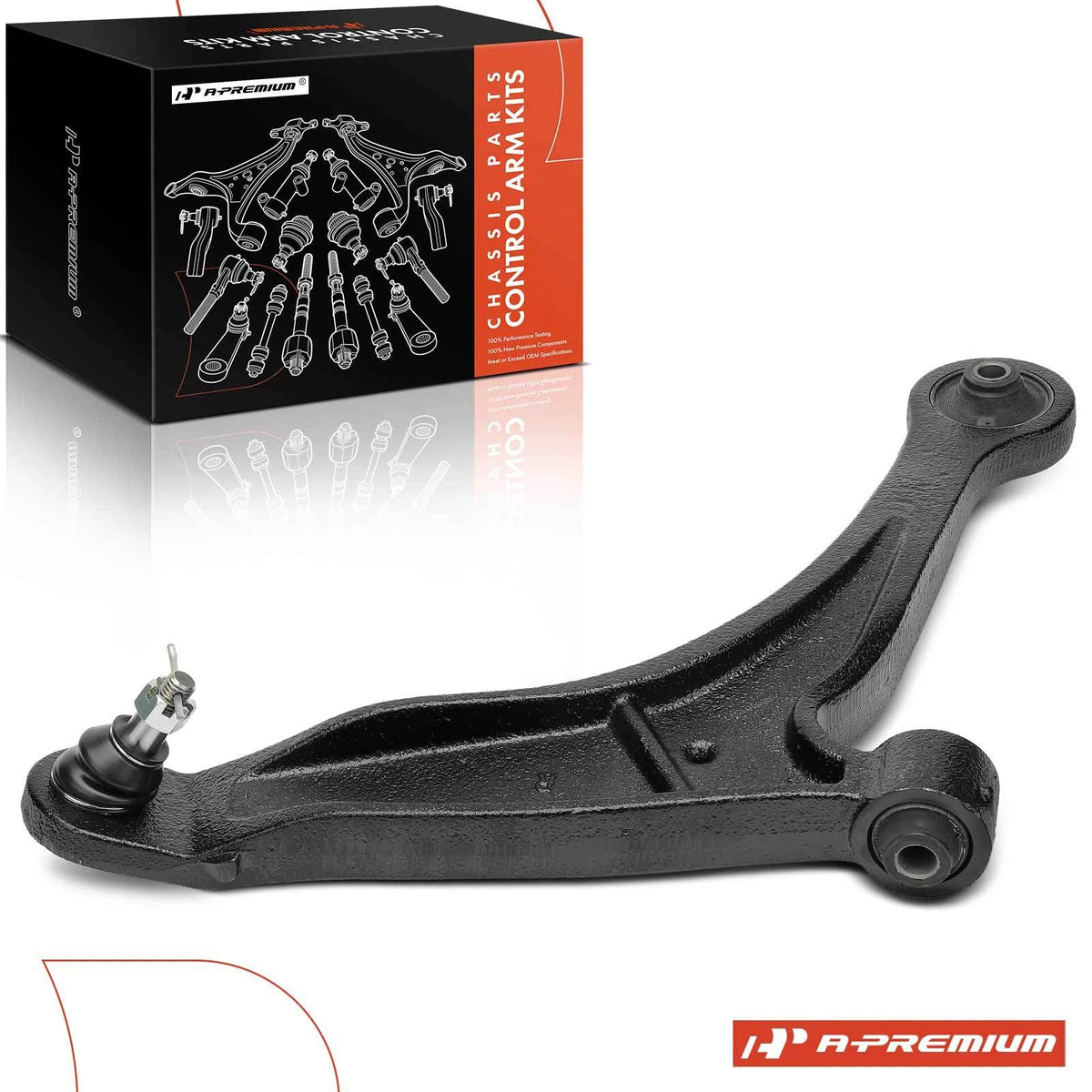 Front Right Lower Control Arm with Ball Joint for Honda Ridgeline (2006–2014) - 51350SJCA02, 51350SJCA03, MS601015, RK621546