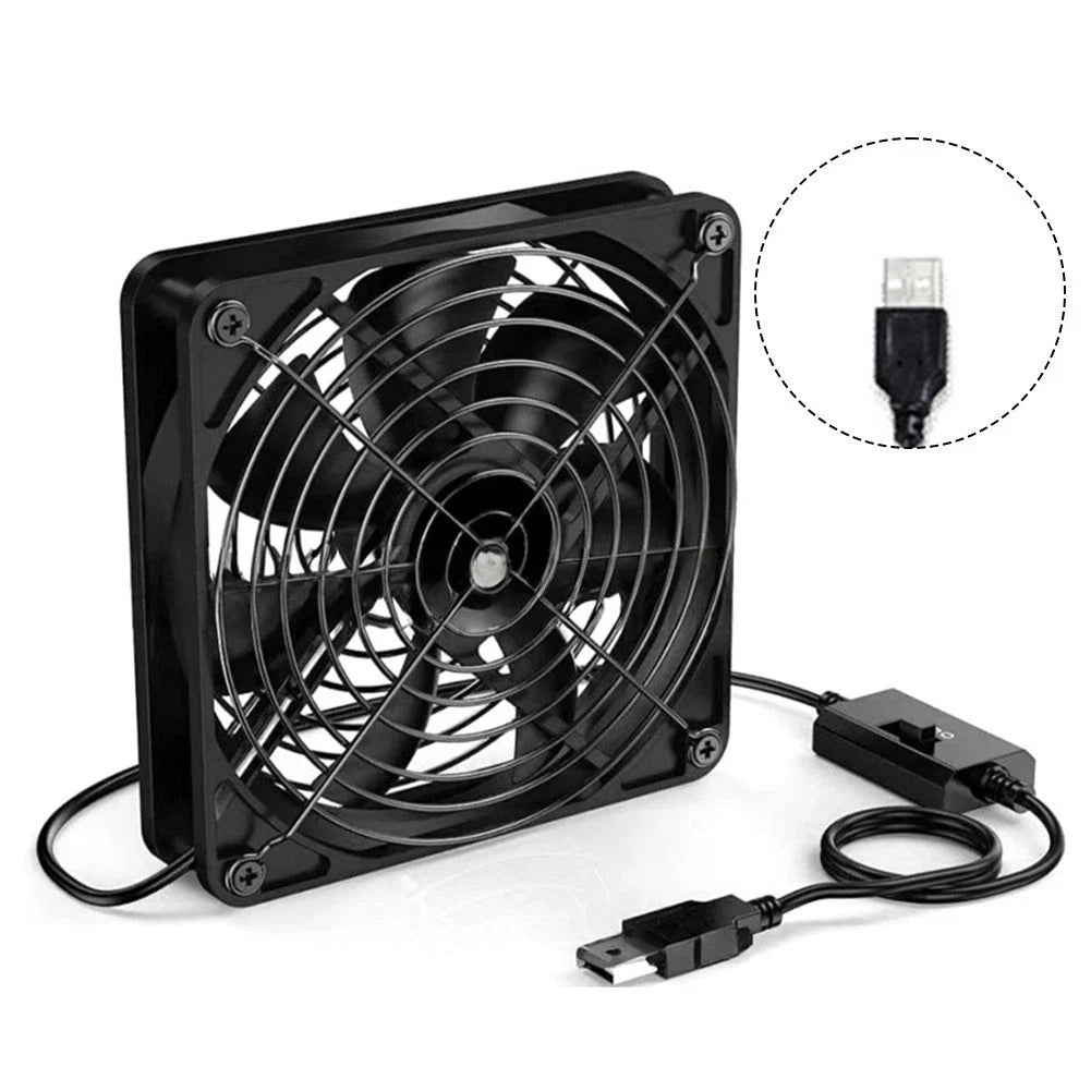 USB Fan 5V with 3 Speed Settings for Routers and PCs
