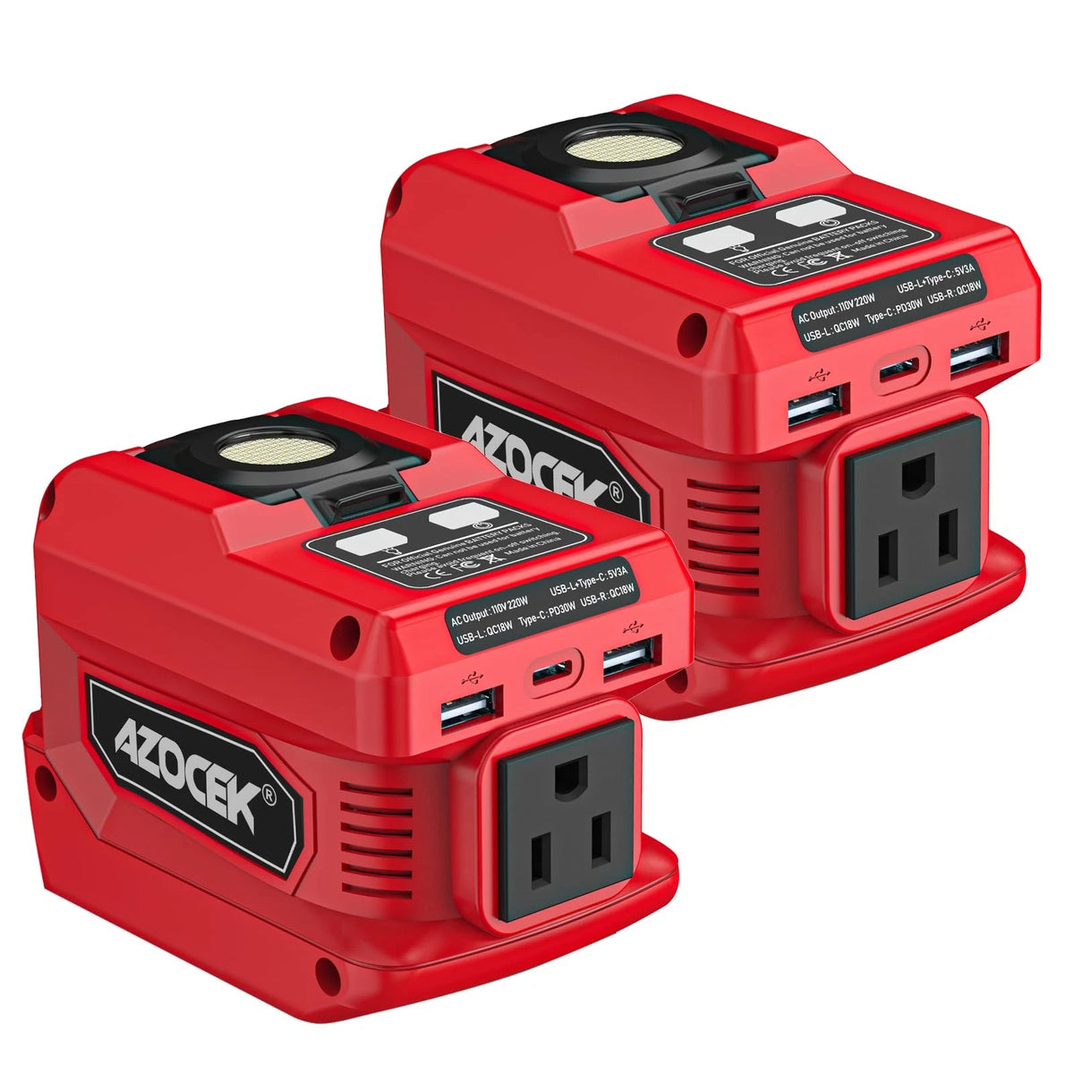 2X 220W Power Inverter for Milwaukee 18V (Compatible)