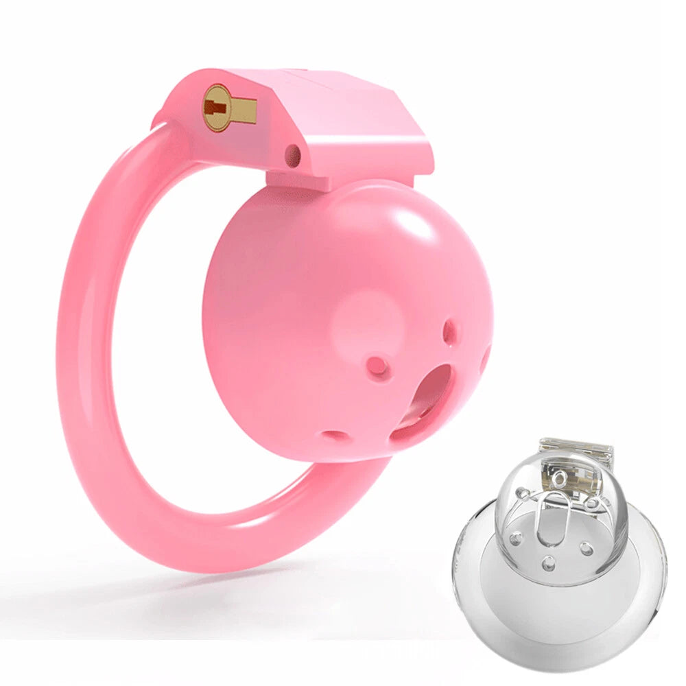 Sissy Chastity Cage with 4 Size Rings for Male
