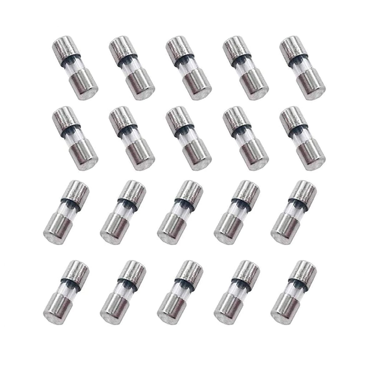 20PCS Mini Glass Fuses 3A Slow-Blow Time Delay 110V 125V