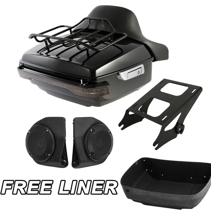 Trunk Pad Mount Rack Light Speakers for Harley Street Glide (2014–2023)