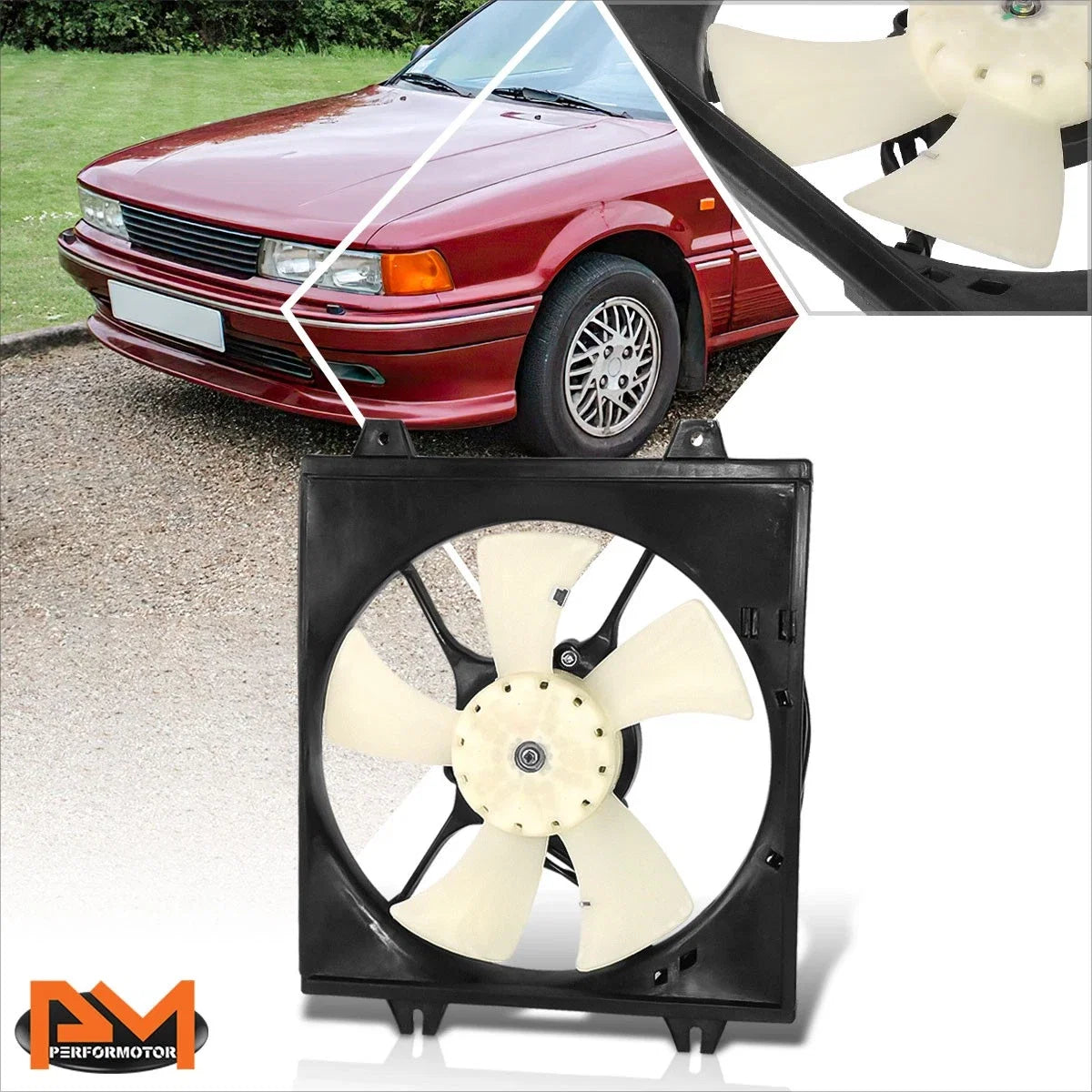 A/C Condenser Cooling Fan Assembly for Mitsubishi Galant (1989–1992)
