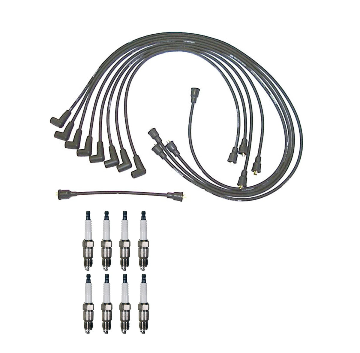 Denso Wire Set & 8 U-Groove Spark Plugs for Chevrolet GMC V8 (0.035)