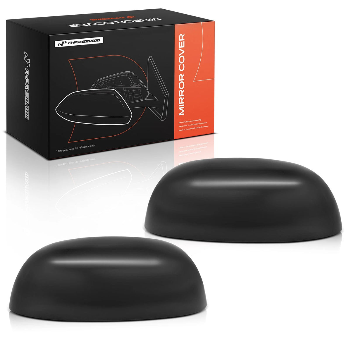 Set of 2 Side View Mirror Cover Caps for Kia Soul (2014–2019) - 87626-B2500, 87616-B2500