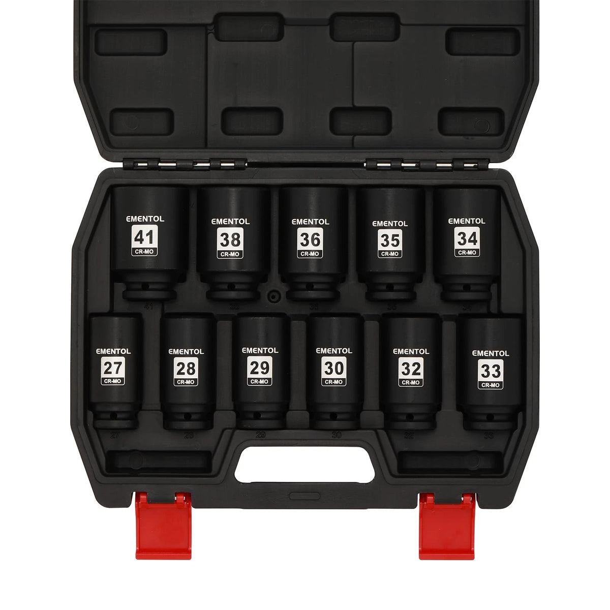 11PCS 1/2-Inch Drive Spindle Axle Nut Impact Socket Set for Automotive