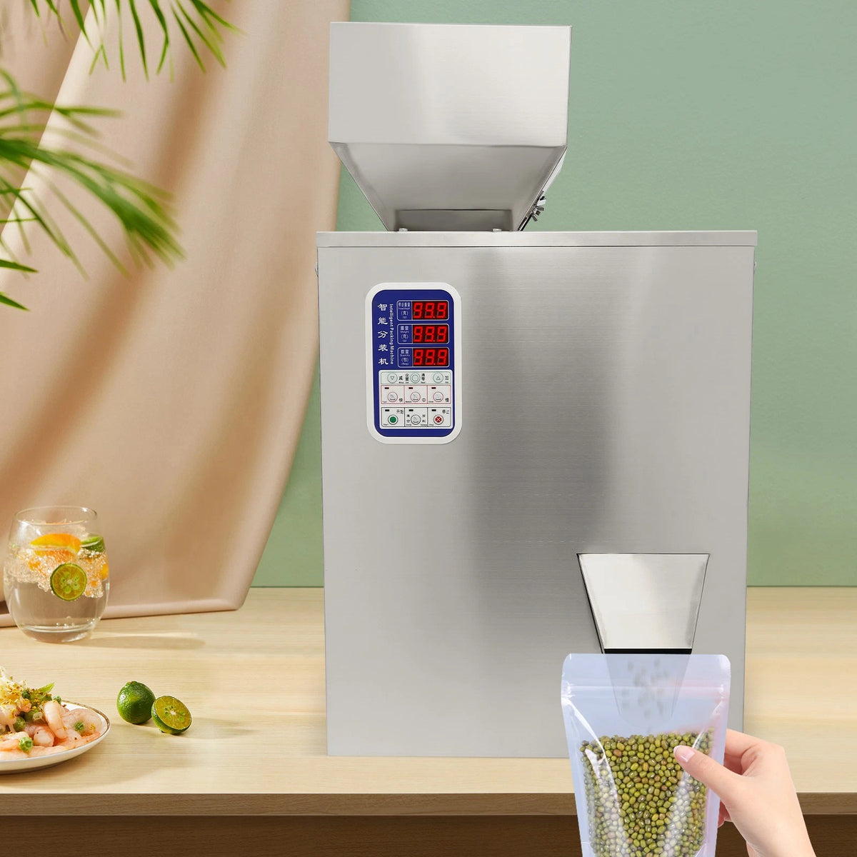 Automatic Weighing Filling Machine 1-500g for Granular Powder Beans Candy