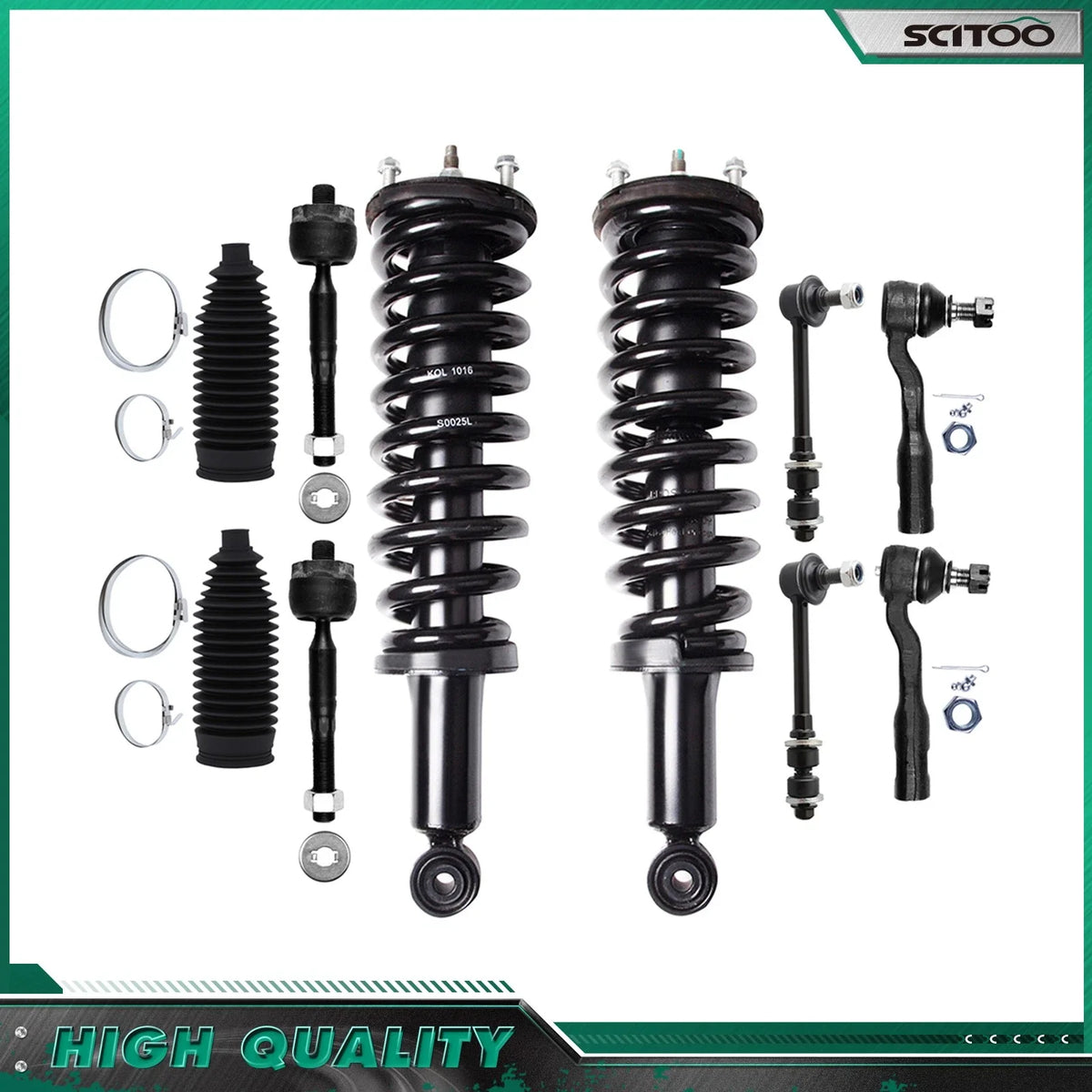 Front Complete Struts Sway Bar Tie Rod End Kit for Toyota Tundra (2003–2006)