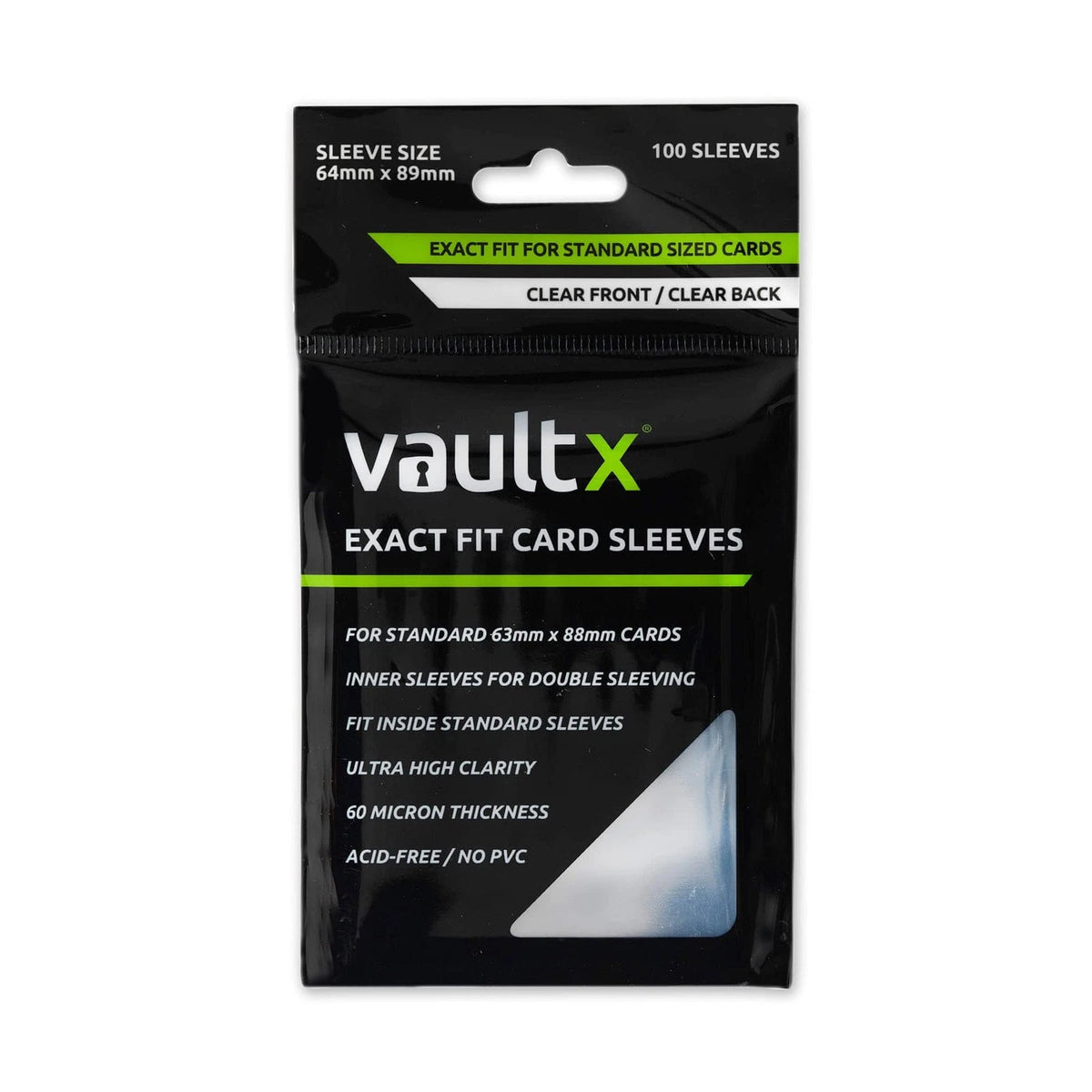 100 Pack Vault X Exact Fit Sleeves for Automotive Use