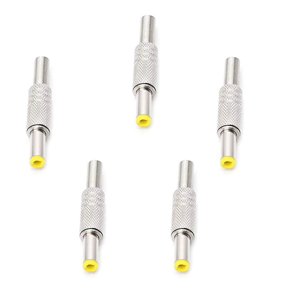 5X DC Power Connector 5.5mm x 2.5mm Male Plug for Various Applications