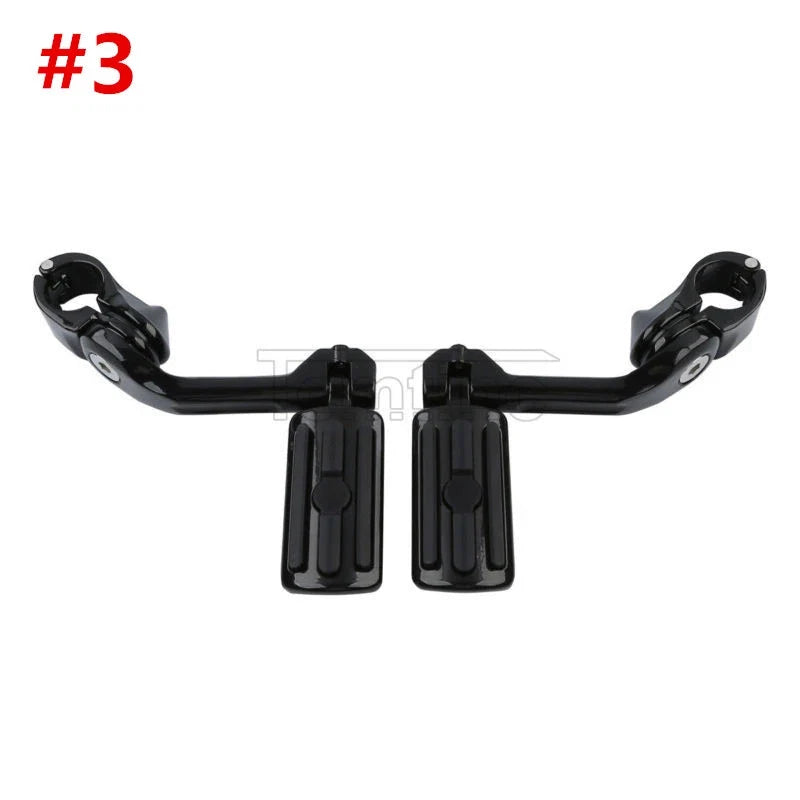 1-1/4" Highway Foot Pegs for Harley (Fits Engine Guard Crash Bar)