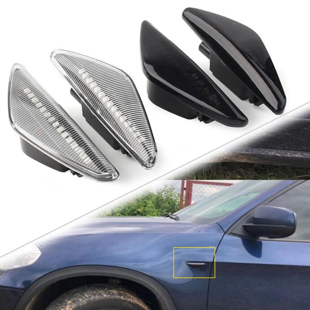 2X Dynamic LED Side Marker Turn Signal Light for BMW F25 E70 E71 E72 X3 X5 X6
