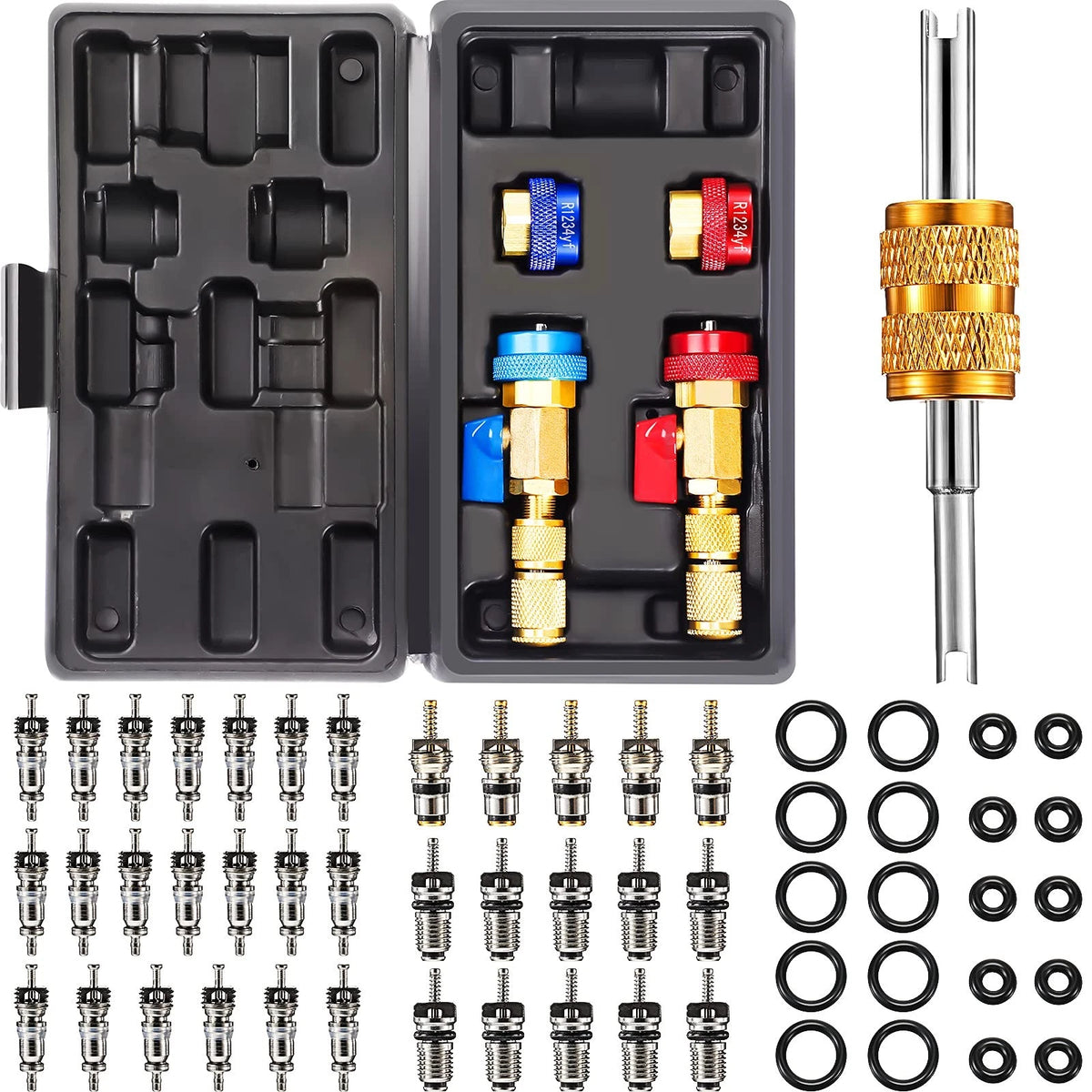 35-Pc AC Refrigerant Valve Core Tool Kit for R134a R12 R1234YF