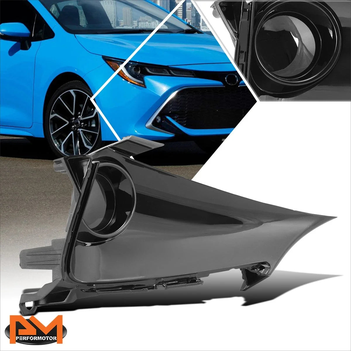 Fog Light Cover for Toyota Corolla (2019–2022) Right Side Smooth Black