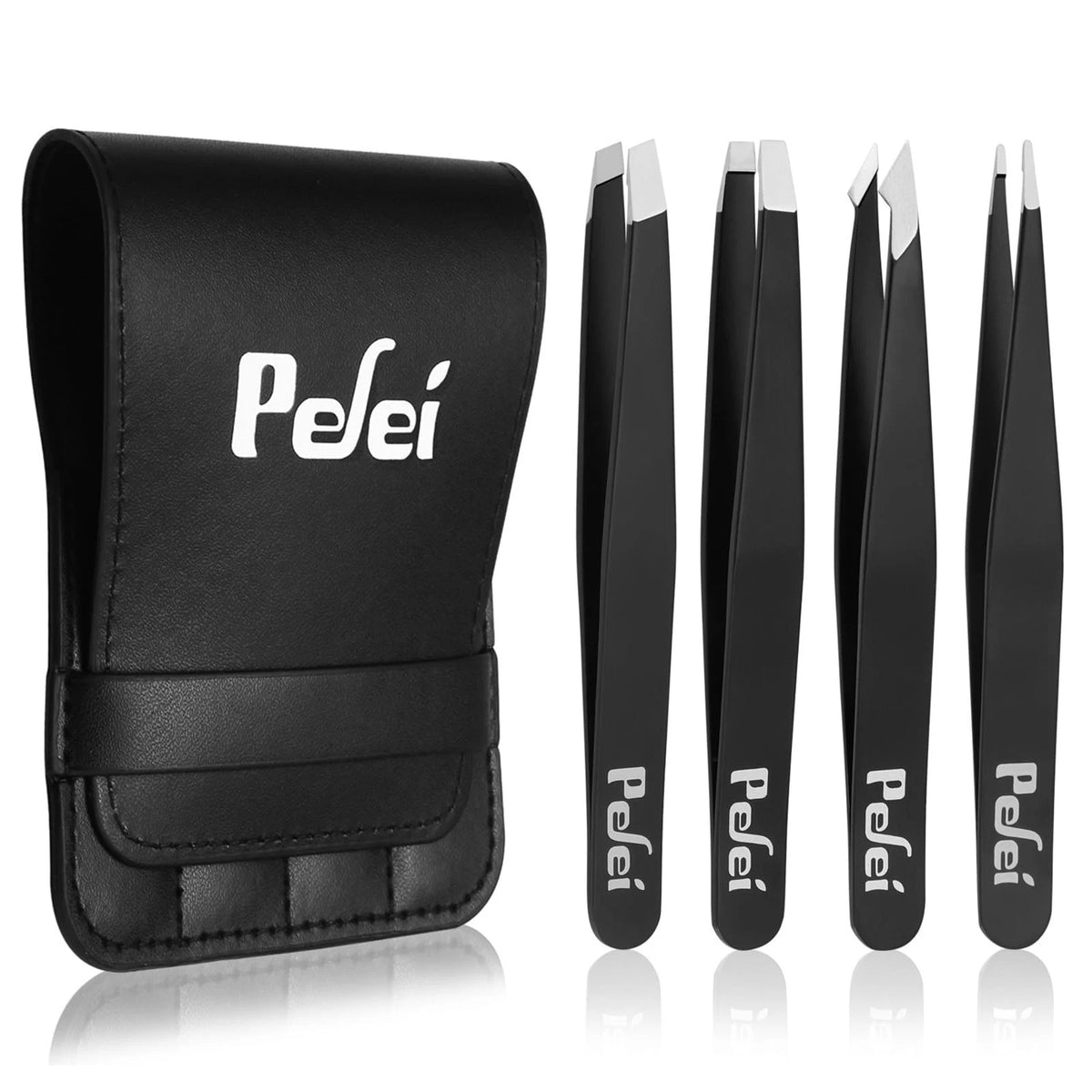 4X Stainless Steel Tweezers Set for Professional Use