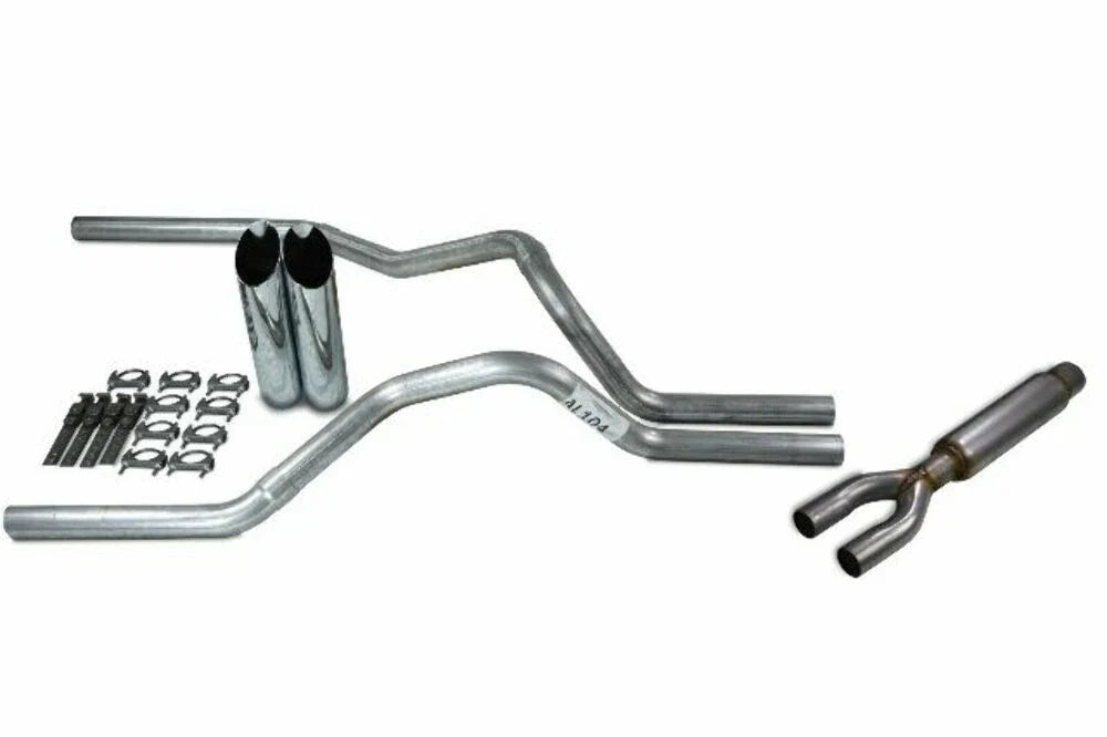 2.5" Dual Exhaust Kit for Dodge Ram 1500 (2019–2025) - Glasspack Slash Tip