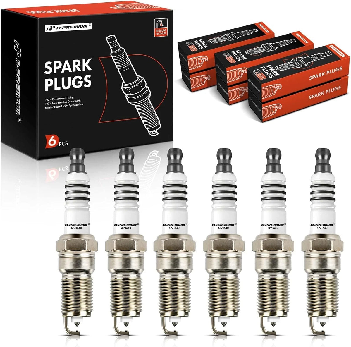 6PCS Iridium Platinum Spark Plugs for Buick Chevrolet Ford GMC (APSP101)