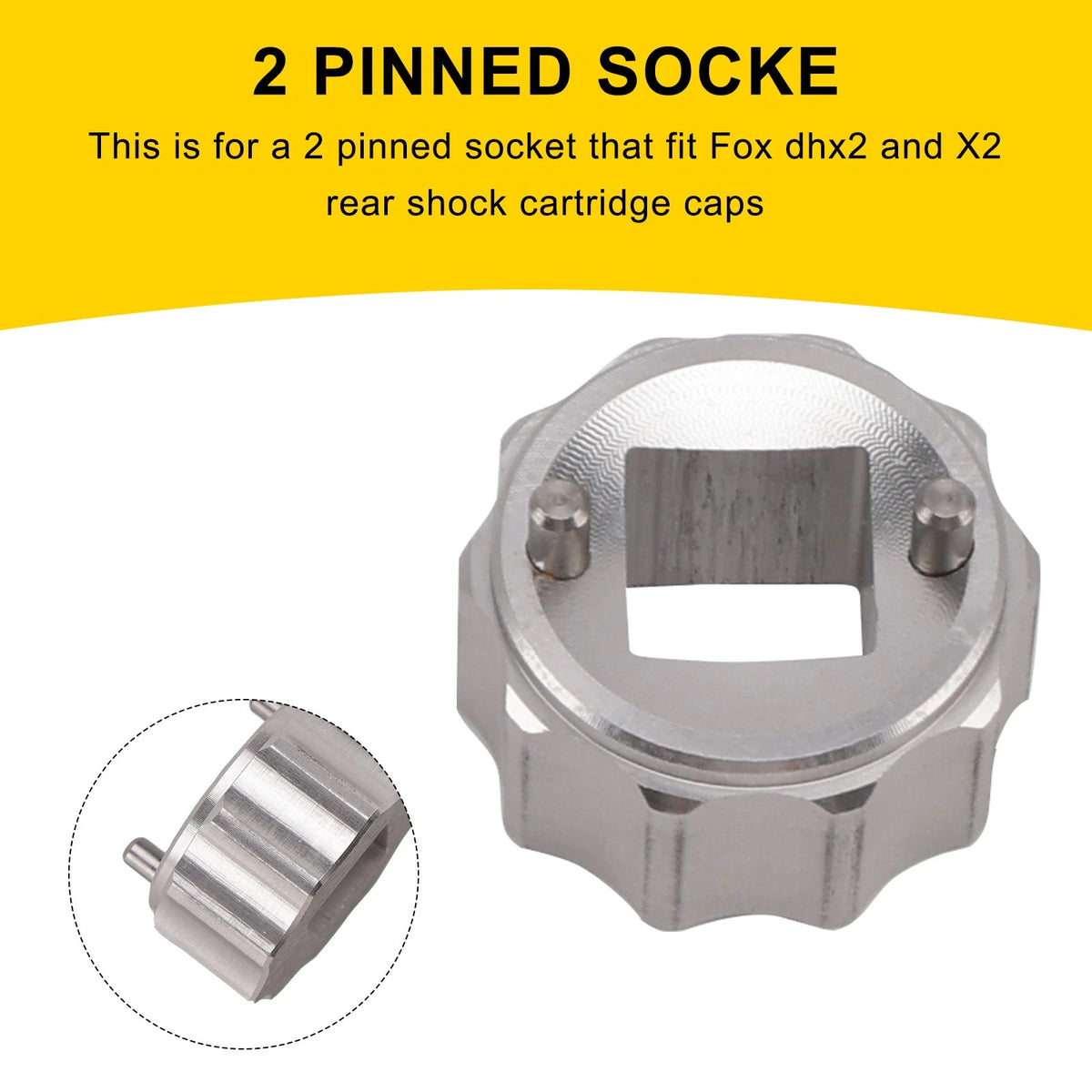 2X Shock Cartridge Cap Tool for Fox X2/DHx2 (2016–2020) #398-00-417
