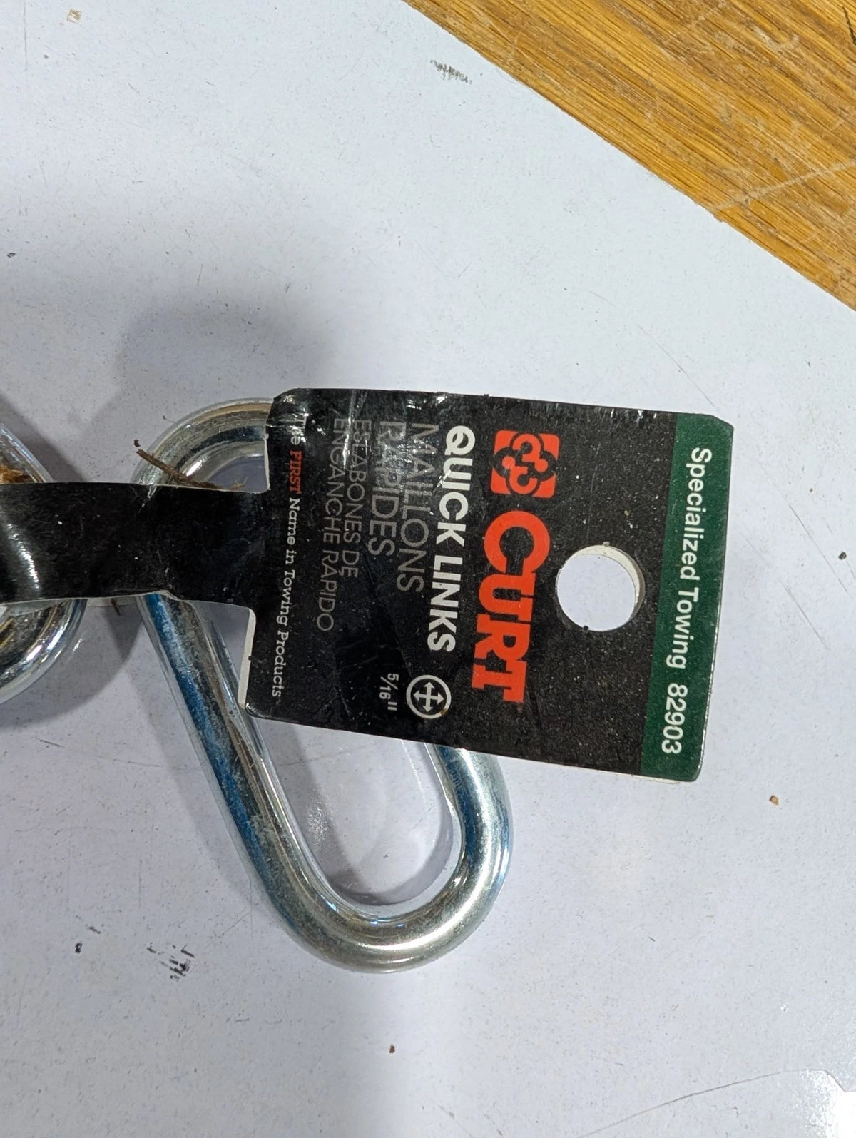 Trailer Hitch Safety Chain Link for Curt Manufacturing