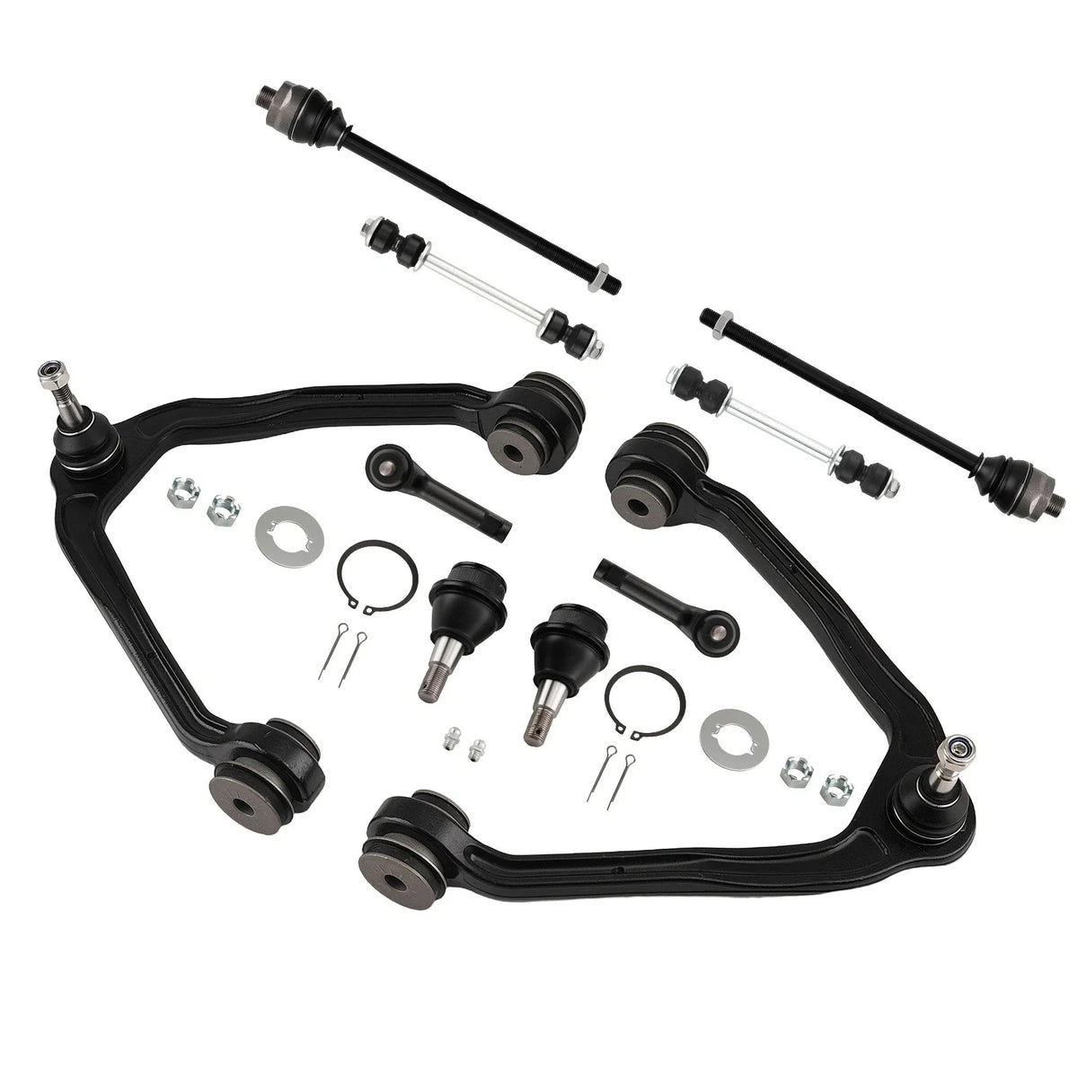 10x Front Upper Control Arms Tie Rods Kit for Silverado Suburban 1500 (1999–2006)