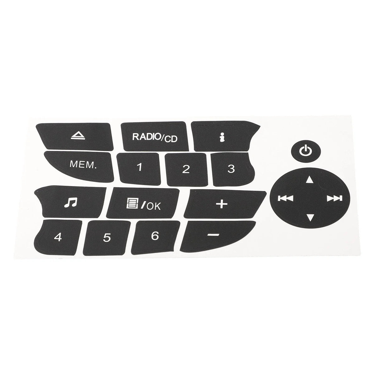 Button Sticker for Renault Clio (2009–2011) - Black Car Decal