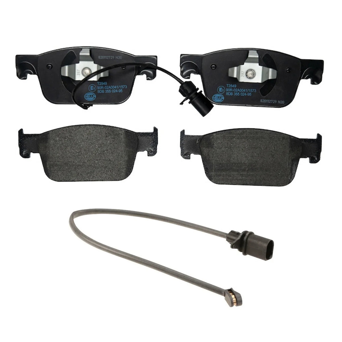 Hella Front Low-Met Disc Brake Pad Set w/Sensor for Audi A4 A4 Quattro (2017–2022)