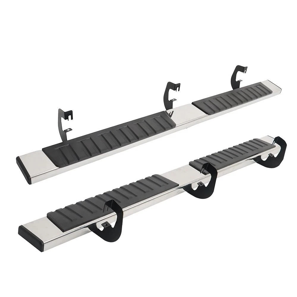 Set of 2 Silver Side Steps for Chevy Silverado 1500 (2019–2023) 1120734