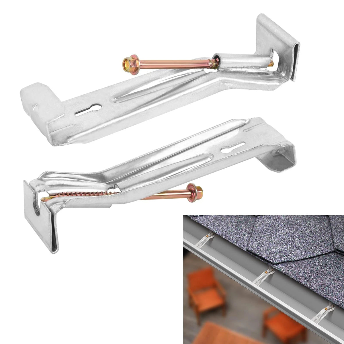 50 Pack Gutter Hangers for 5 Inch Rain Sliver