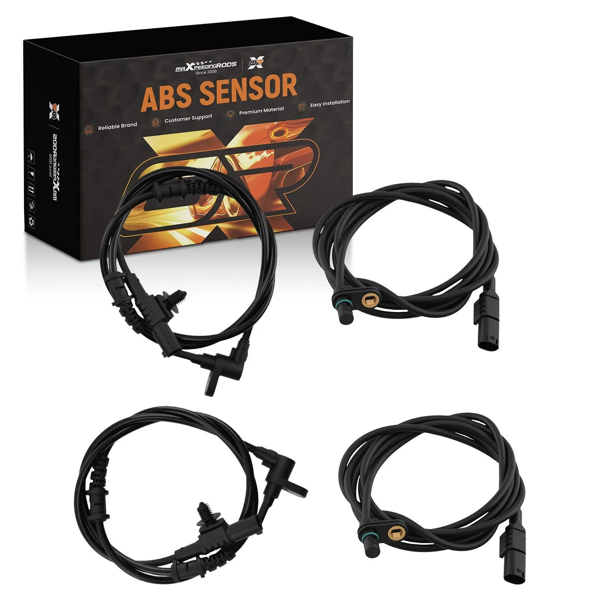 4X ABS Wheel Speed Sensors for Dodge Sprinter 2500 3500 (2007–2018)