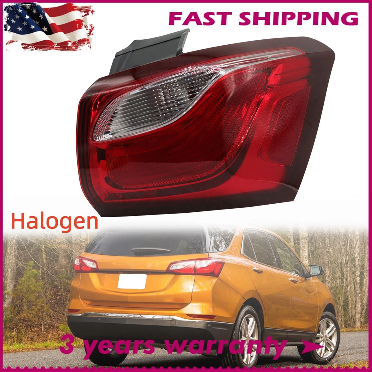 Right Halogen Tail Light for Chevy Equinox (2018–2020) 19418087, 84769836, GM2805132